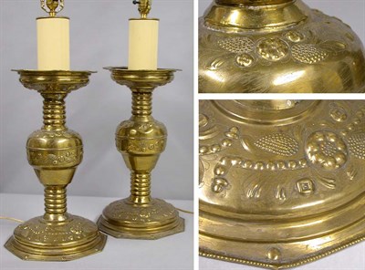 Lot 177 - Pair of Continental Baroque Style Brass...