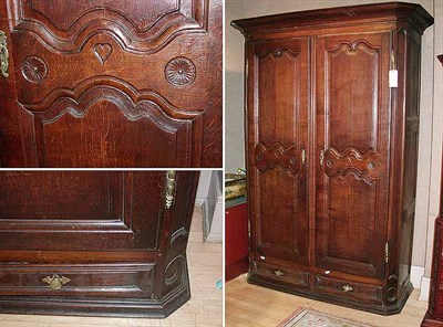 Lot 538 - Provincial Louis XV Style Oak Armoire