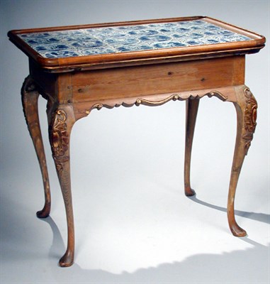 Lot 141 - Danish Rococo Oak and Parcel Gilt Side Table...