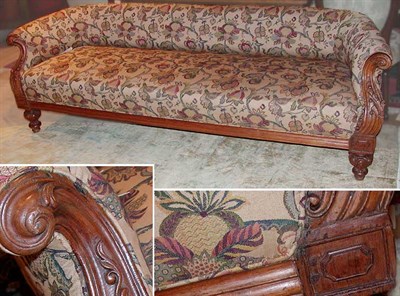 Lot 462 - William IV Style Upholstered Mahogany Club Sofa
