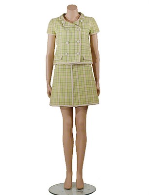 Lot 2057 - Courreges Couture Plaid Suit