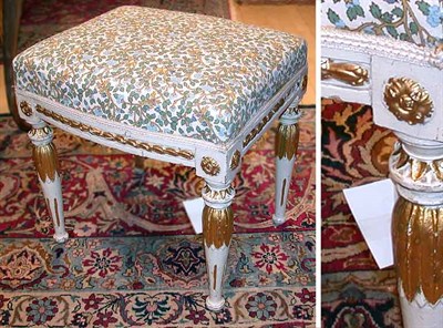 Lot 194 - Continental Neoclassical White Painted and...