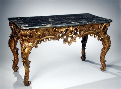 Lot 372 - Continental Rococo Gilt-Wood Console The later...