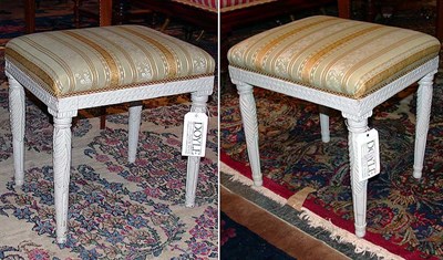 Lot 171 - Pair of Continental Neoclassical White Painted...