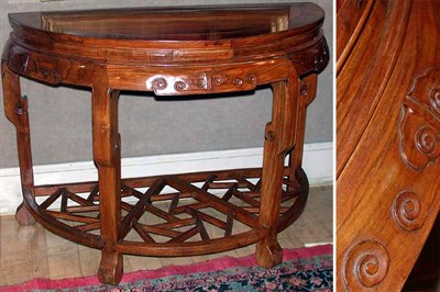 Lot 173 - Pair of Chinese Hardwood Side Tables 19th...