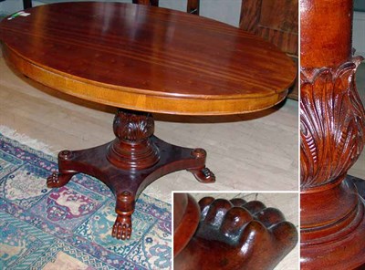 Lot 214 - Continental Neoclassical Mahogany Center Table...