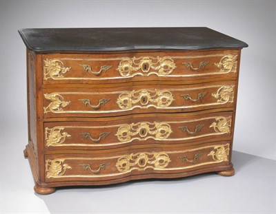 Lot 137 - Northern European Rococo Parcel Gilt Oak...