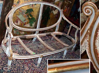 Lot 163 - Continental Neoclassical Painted and Gilt...
