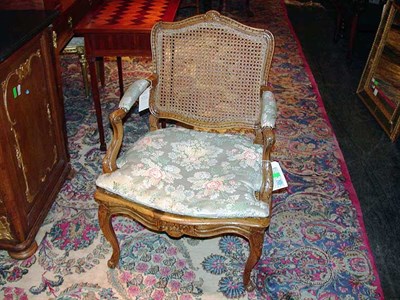 Lot 143 - Pair of Provincial Louis XV Walnut Fauteuils...