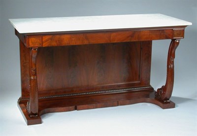 Lot 302 - Continental Neoclassical Mahogany Console...