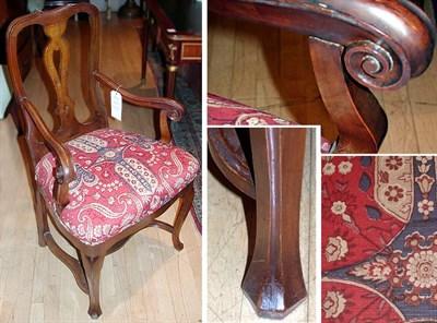 Lot 282 - Set of Six Italian Rococo Style Upholstered...