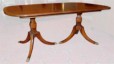 Lot 299 - Regency Style Mahogany Double-Pedestal Dining...