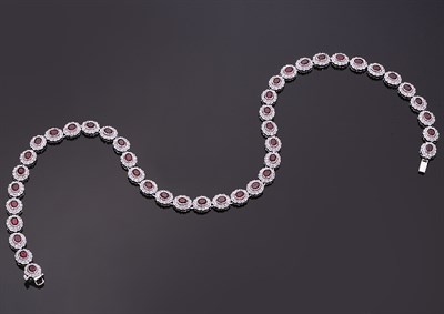 Lot 383 - Ruby and Diamond Necklace