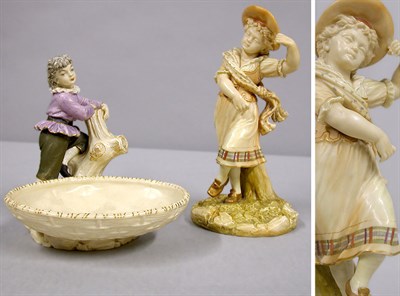 Lot 532 - Two Royal Worcester Porcelain Figures After a...