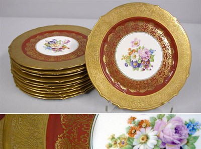Lot 306 - Set of Twelve Limoges Porcelain Service Plates...