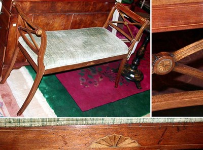 Lot 289 - George III Style Inlaid Mahogany Window Bench