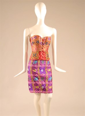 Lot 630 - Christian Lacroix Brocade Cocktail Ensemble...