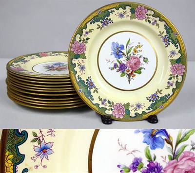 Lot 542 - Set of Twelve English Porcelain Service Plates...