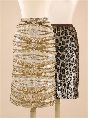 Lot 626 - Two Animal Motif Sequined Skirts Attributed to...
