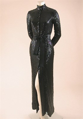 Lot 597 - Norell Sequined Shirt Gown American, 1972 With...