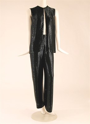 Lot 598 - Norell Beaded Evening Pant Suit American, 1972...