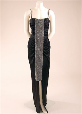 Lot 662 - Black Silk Stavropoulos Evening Dress Greek,...