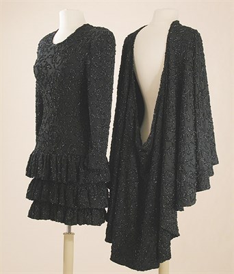 Lot 644 - Patrick Kelly Black Silk Jersey Cocktail...