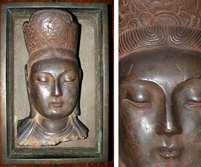 Lot 152 - Cast Metal Buddha Head