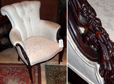 Lot 176 - Pair of Louis XVI Style Upholstered Mahogany...
