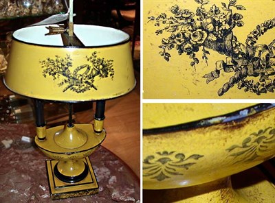 Lot 228 - Neoclassical Style Tole Painted Lamp