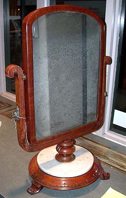 Lot 554 - Victorian Mahogany and Marble Mirror Stand