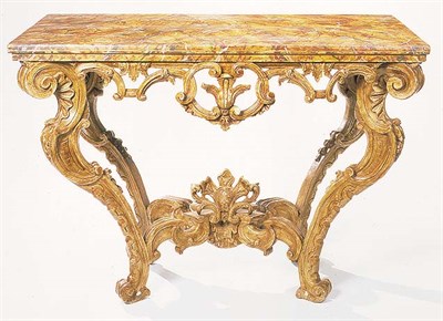 Lot 293 - Italian Rococo Style Faux Painted and Parcel...