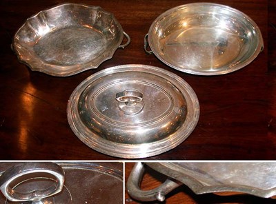 Lot 320 - Miscellaneous Group of Silver Plated Dishes