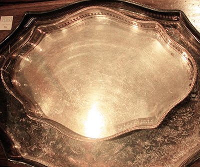 Lot 321 - Two Silver Plated Galleried Trays