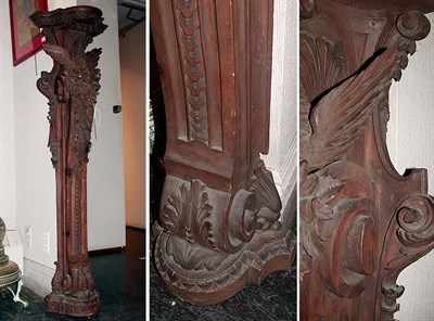 Lot 526 - Carved Wood Pedestal