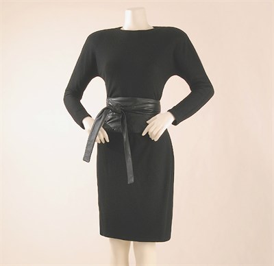Lot 666 - John Anthony Black Leather and Cashmere...