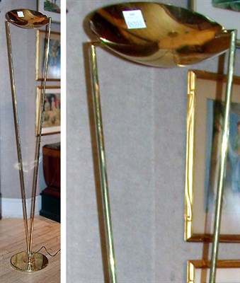 Lot 165 - Brass Floor Lamp Modern