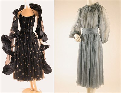 Lot 660 - Two Galanos Silk Chiffon Evening Dresses...