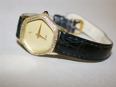 Lot 353 - Lady's Gold and Diamond Wristwatch