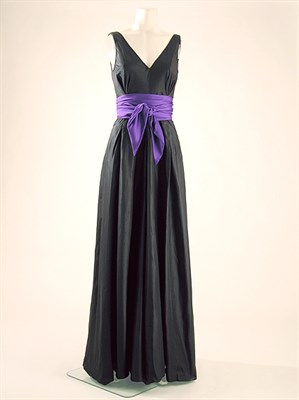 Lot 664 - Stavropoulos Black Taffeta Palazzo Jumpsuit...