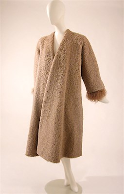 Lot 637 - Ferre Beige Mohair coat Italian, 1980s The...