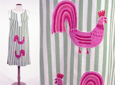 Lot 2117 - Lydia de Roma Rooster Shift Dress Italian,...