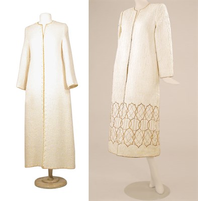 Lot 3538 - Two Mary McFadden Cream Cardigan Coats...