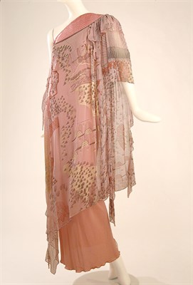 Lot 614 - Zandra Rhodes Salmon Pink One Shouldered...
