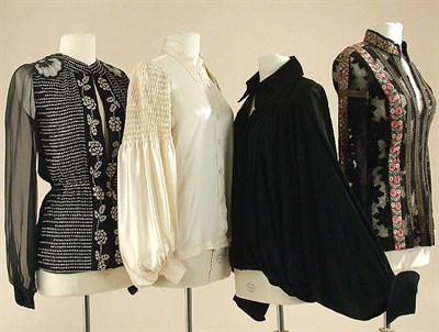 Lot 613 - Three Thea Porter Evening Blouses English,...