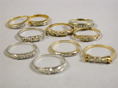 Lot 120 - Ten Assorted Diamond Rings