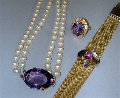 Lot 95 - Group of Lady's Amethyst Jewelry