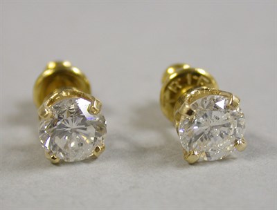 Lot 245 - Pair of Diamond Stud Earrings