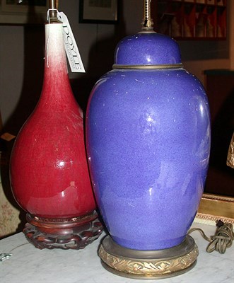 Lot 433 - Two Porcelain Lamps