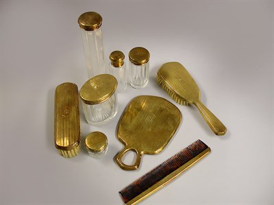 Lot 357 - Gold Dresser Set